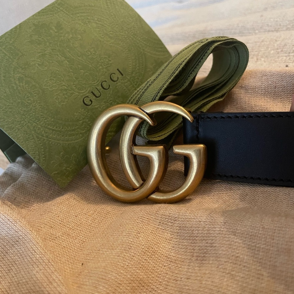 Gucci Marmont Black Belt Size: 85/34